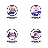Brain logo designs concept vector