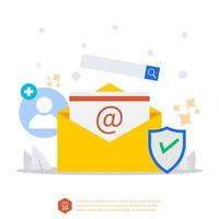 email inbox vector concept electronic message with add account