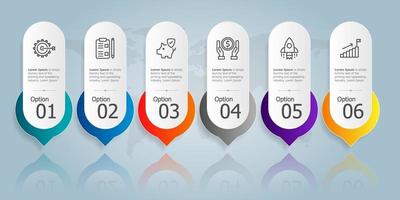 horizontal infographic presentation element template vector