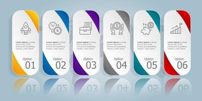 horizontal infographic presentation element template vector