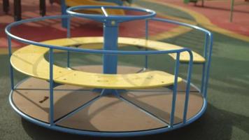 Carousel rotates on the playground video