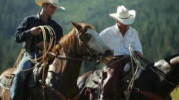 Cowboys on horseback video