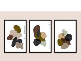 Set Of Minimalist Elegant Modern Abstract Fluid Organic Vector shapes illustration Illustration With Background  Suitable For Books Covers Brochures Flyers Social Posts Etc