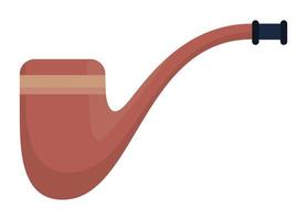 wooden pipe icon vector