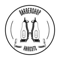 barber shop seal vector