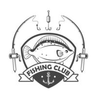 fish and rods emblem vector