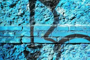 Colorful brick wall photo