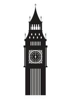 silueta de big ben vector