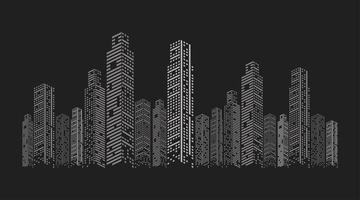 fachadas de edificios blancos vector