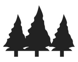 pinos arboles bosque vector