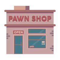 pawn shop building vector