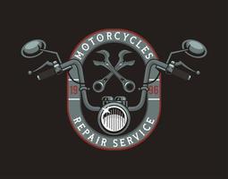 patch motorcycle and tools vector