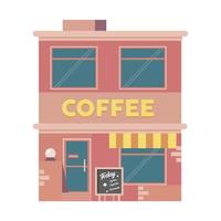 coffee building facade vector