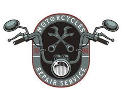 motorcycle and tools vector