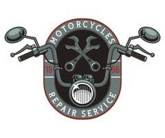 motorcycle and tools vector