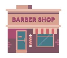 barber shop building vector