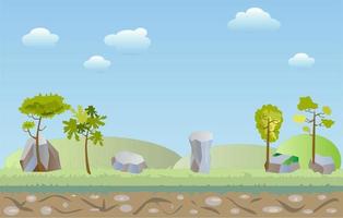 Grass Field Game Background Vector