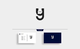 Letter Y Chat Logo Design Template Vector illustration