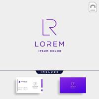 Letter R L RL LR Logo Design Simple Vector