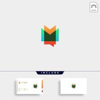 Letter M Chat Logo Template design vector