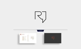 Letra r chat vector logo o diseño de icono