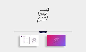 Letter S Chat Vector Logo or Icon Design