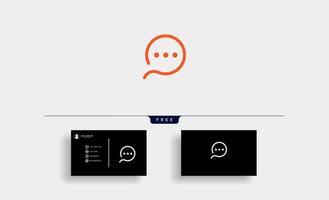 Chat Logo Template Design Simple Vector Illustration