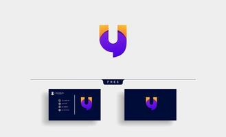 Letter U Chat Logo Design Template Vector illustration