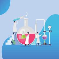 Laboratory analyzing and research service design concept vector