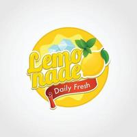 Lemonade drinks label badge vector design