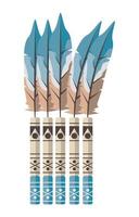 feathers and bamboos vector