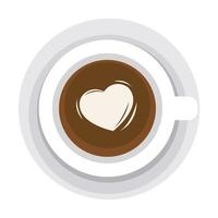 amor taza de café vector