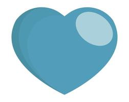 blue heart love vector