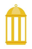 golden lantern decoration vector