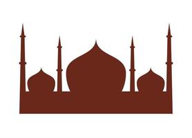 mosque temple silhouette vector