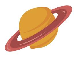 cute saturn planet vector