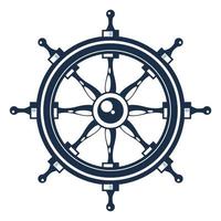 nautical rudder icon vector