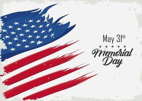 memorial day card vector