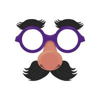 funny face mask accessory fools day vector