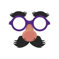 funny face mask accessory fools day vector