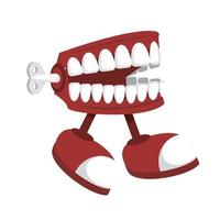 joke denture walking fools day icon vector