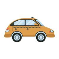 taxi coche vehículo ciudad transporte icono vector