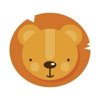 cute lion head vector