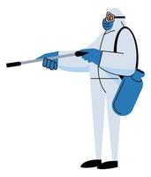 disinfecting bio worker vector