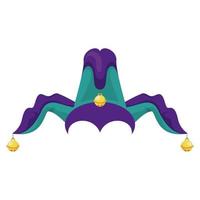 joker hat fools day accessory vector