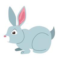 cute gray rabbit vector