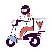 pizza food delivery vector