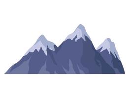 mountains with snow vector