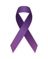 purple ribbon campaign vector
