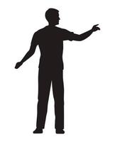 man indexing silhouette vector